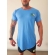 CAMISETA LONGLINE - FRASE (AZUL)