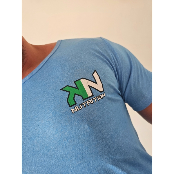 CAMISETA LONGLINE - FRASE (AZUL)