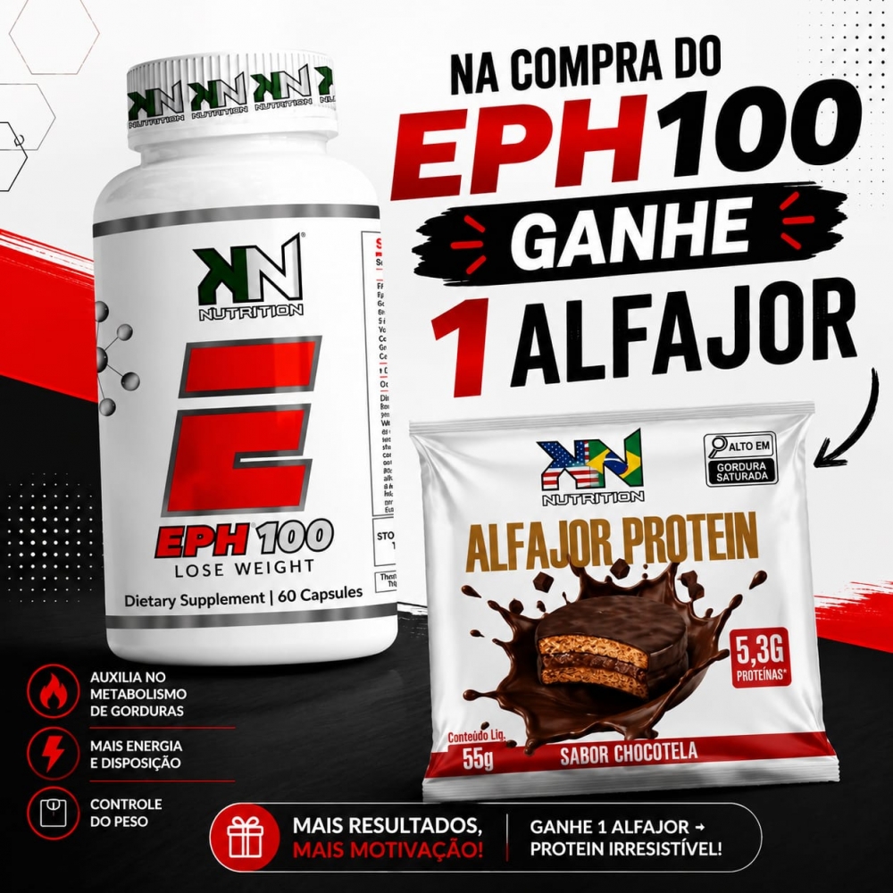 EPH100 - O MAIS PODEROSO! (60 Caps) - GANHE 1 Alfajor Protein